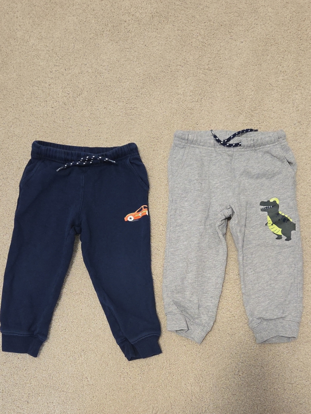 Carter's Jogger Pants 18-24 Months Car And Dinosaur